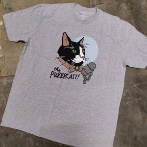 NWOT PodSwag Purrrcast TShirt